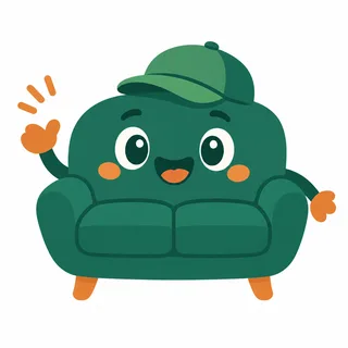粗大ごみ.comのキャラクター（緑のソファ）